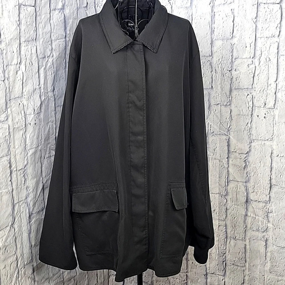 DENNIS BASSO Black‎ Leopard Print Lining Women's Jacket Size 3X - Picture 1 of 9
